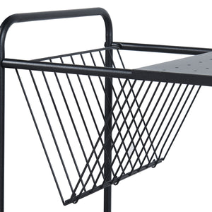 Carrito de servicio Austrheim 73x50x33cm Negro [en.casa]