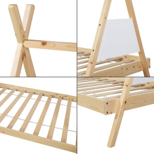 Cama tipi Siikajoki 90x200cm Madera de pino natural [en.casa]