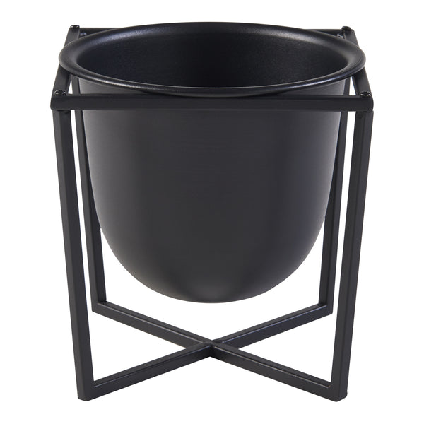 Soporte para plantas Nordmaling juego de 2 piezas metal negro [en.casa]