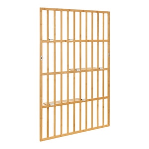 Estantería de pared Røst 120x80x13cm Bambú [en.casa]