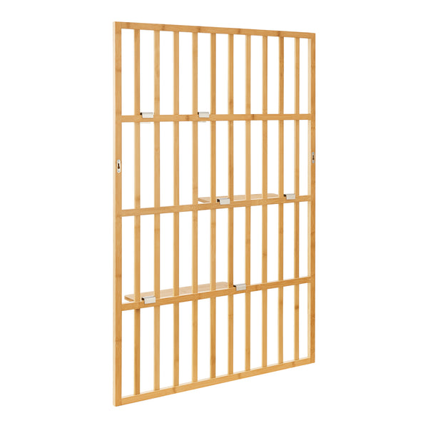 Estantería de pared Røst 120x80x13cm Bambú [en.casa]