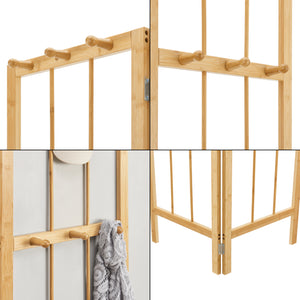 Rincón de vestuario Hyllestad 165,5x92x8cm Bambú [en.casa]