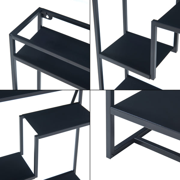 Estantería de pared Uurainen 60x40x13 cm Negro [en.casa]