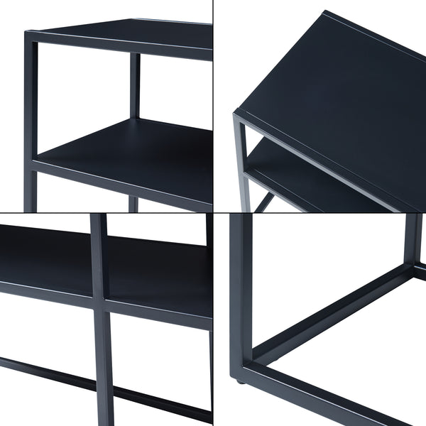 Mesa de televisión Solund 120x30x46cm Negro [en.casa]