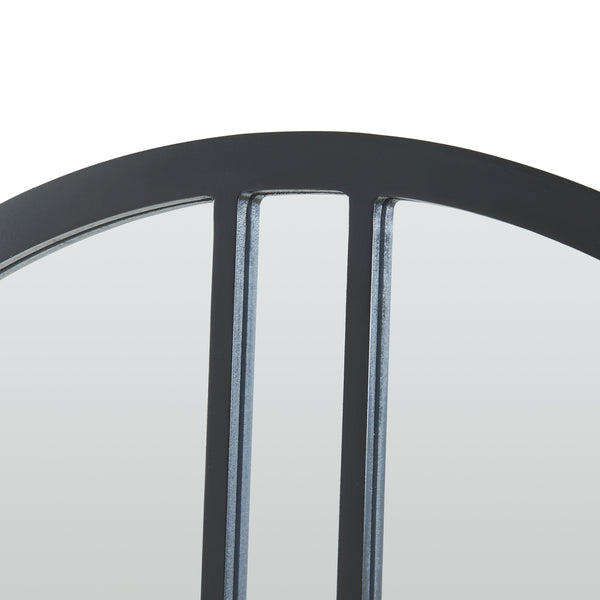 Espejo de pared Suomussalmi Ø60 cm Negro [en.casa]