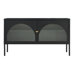 Mueble de televisión Karlskrona 115x35x64 cm Negro, mate [en.casa]