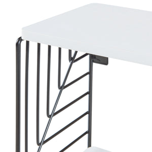 Estante de pared Moss 39x18x23 cm Negro/Blanco [en.casa]