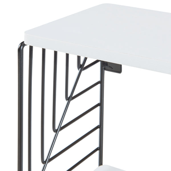 Estante de pared Moss 39x18x23 cm Negro/Blanco [en.casa]
