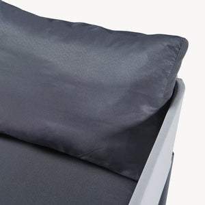 Conjunto de muebles de jardín Accettura 3 piezas Aluminio Gris [casa.pro]