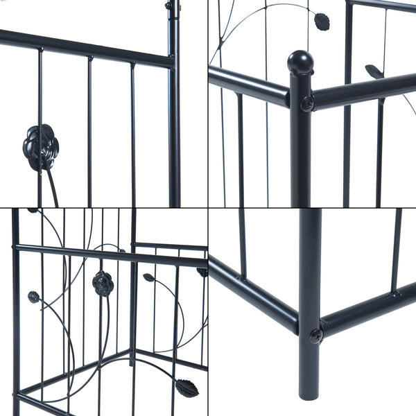 Arco de rosas Barisciano con 2 maceteros negro [casa.pro]