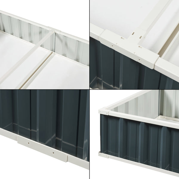 Huerto elevado Albrandswaard 258x90x30 cm Antracita [en.casa]