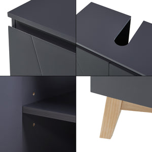 Mueble bajo lavabo Overath 60x60x30cm Gris [en.casa]