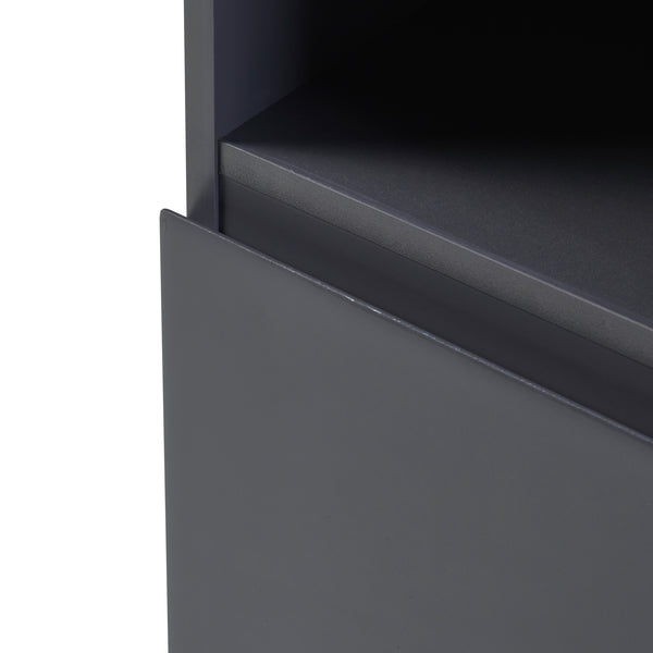 Armario alto Overath 160x30x30cm Gris [en.casa]