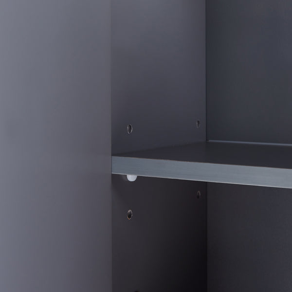 Armario con espejo Overath 60x20x50 cm Gris [en.casa]