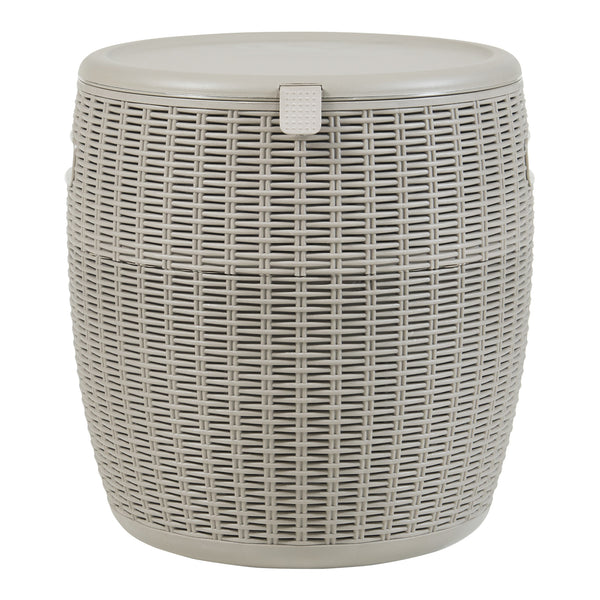 Taburete nevera Avetrana 44xØ40 cm Marrón claro [casa.pro]