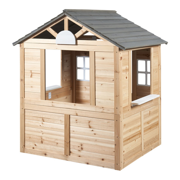 Casa de juegos Acciano 131x113x97 cm madera de abeto [casa.pro]