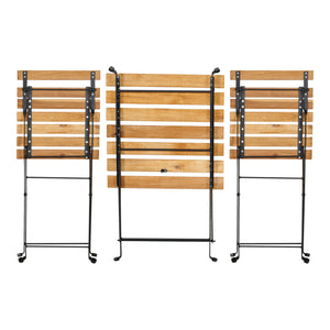 Conjunto de bistró Bovino de 3 piezas Madera de acacia [casa.pro]