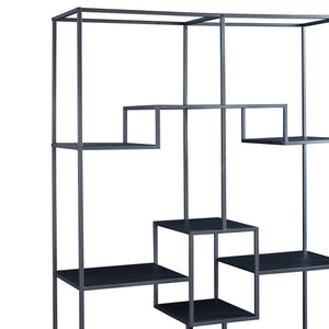 Estantería Råde de metal 180x100x35 cm negro [en.casa]