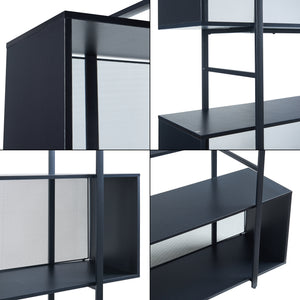 Estantería de pie Randaberg 180x180x33 cm Negro [en.casa]