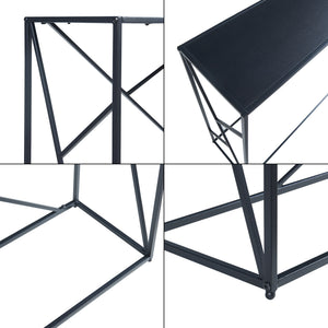 Mesa consola Rättvik 120x30x80 cm Negro [en.casa]