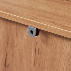 Mesita de noche Varkaus 55x43x40cm aspecto roble [en.casa]