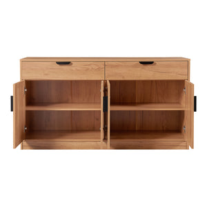 Aparador Varkaus 75x140x40cm MDF efecto roble [en.casa]