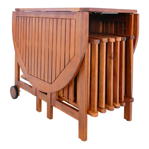 Conjunto de muebles de jardín Acerenza de 7 piezas. Madera de acacia con certificación FSC® [en.casa]