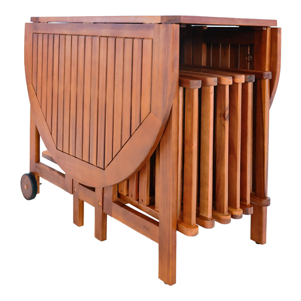 Conjunto de muebles de jardín Acerenza de 7 piezas. Madera de acacia con certificación FSC® [en.casa]