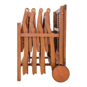 Conjunto de muebles de jardín Ancarano de 5 piezas. Madera de acacia con certificación FSC® [en.casa]