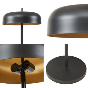 Lámpara de pie Barton de 2 luces Metal 159 cm Negro [lux.pro]