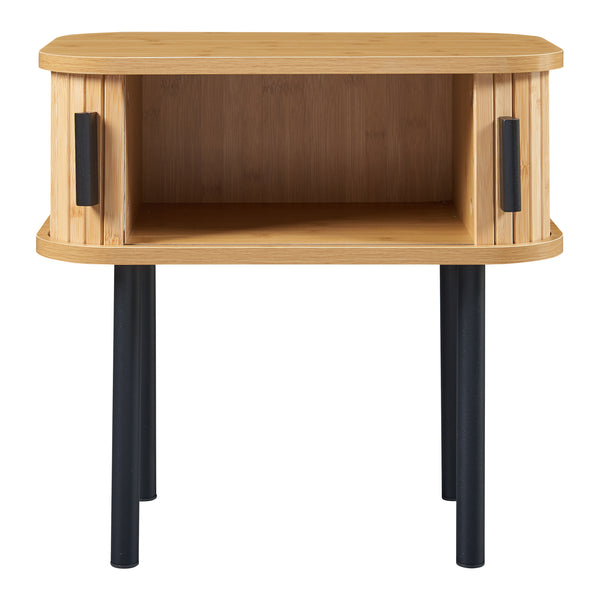 Mesa auxiliar Tvedestrand 48x30x45 cm color madera/negro [en.casa]