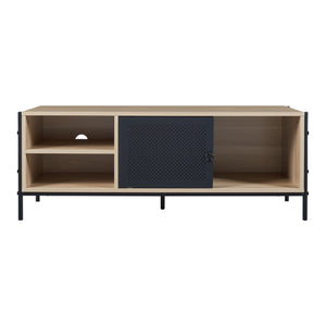 Mueble de TV Tysnes 120x40x45 cm aspecto roble/negro [en.casa]