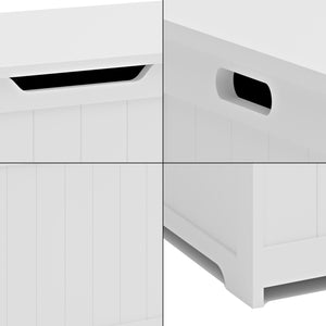 Caja de juguetes Podek 80x40x44,5 cm Blanco [en.casa]