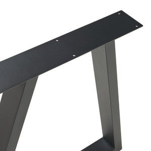 Juego de 2 estructuras de mesa Lyngby 72x55/70cm Negro [en.casa]