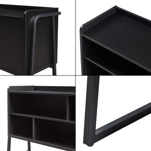 Mueble de televisión Storfjord 120x34x63 cm Negro [en.casa]