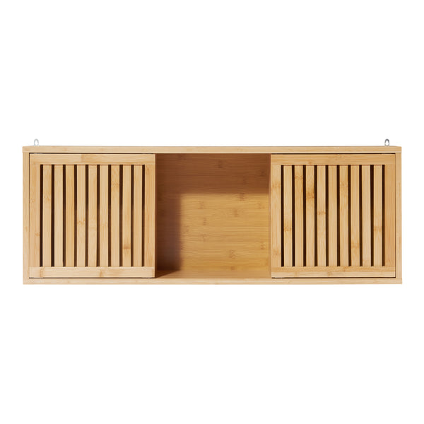 Estante de pared Ypäjä 93x20x33 cm Bambú [en.casa]