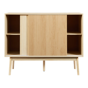 Aparador Landskrona con 2 puertas MDF 115x40x90cm - Roble [en.casa]