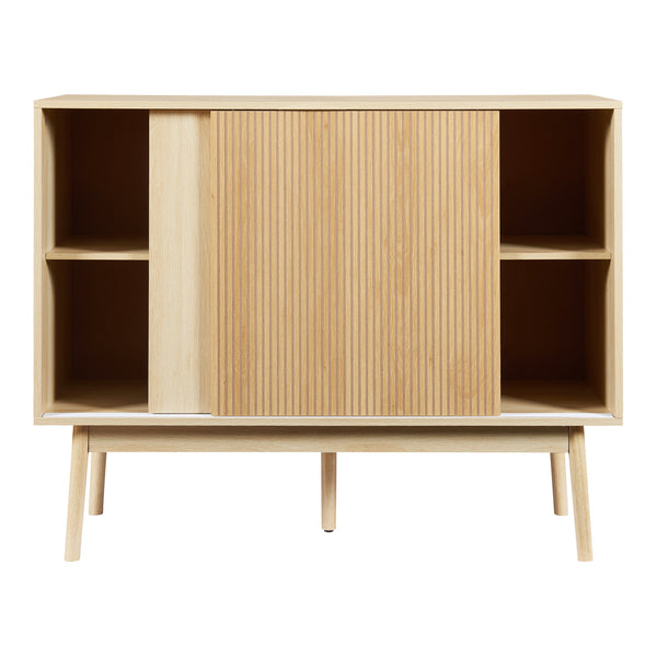 Aparador Landskrona con 2 puertas MDF 115x40x90cm - Roble [en.casa]