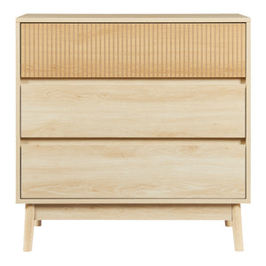 Cómoda Landskrona 80x80x40 cm con 3 cajones en aspecto roble [en.casa]