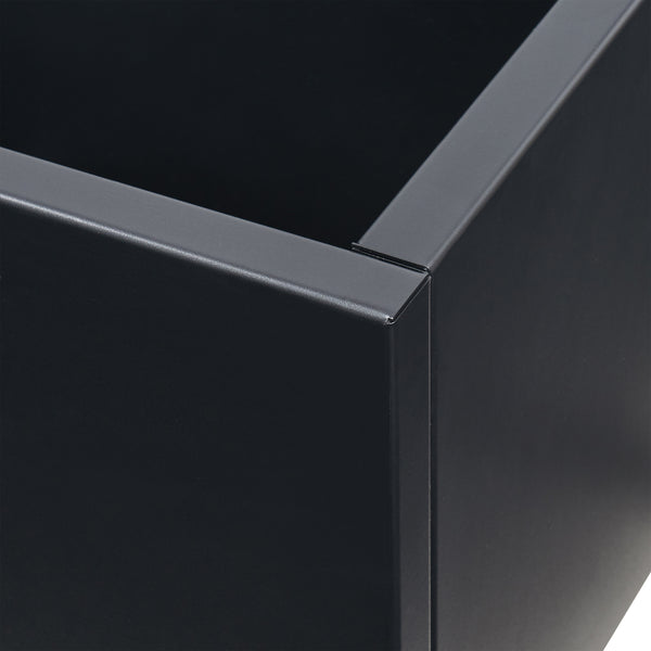 Tabique Surnskoki con macetero Acero Negro [casa.pro]