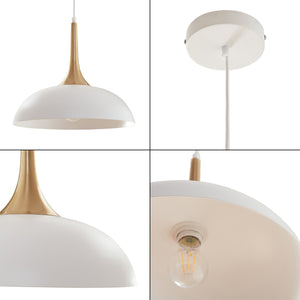 Lámpara colgante Blairgowrie Metal Blanco/Color latón [lux.pro]