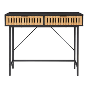 Mesa consola Luniehti 100x40x75 cm Negro/Natural [en.casa]