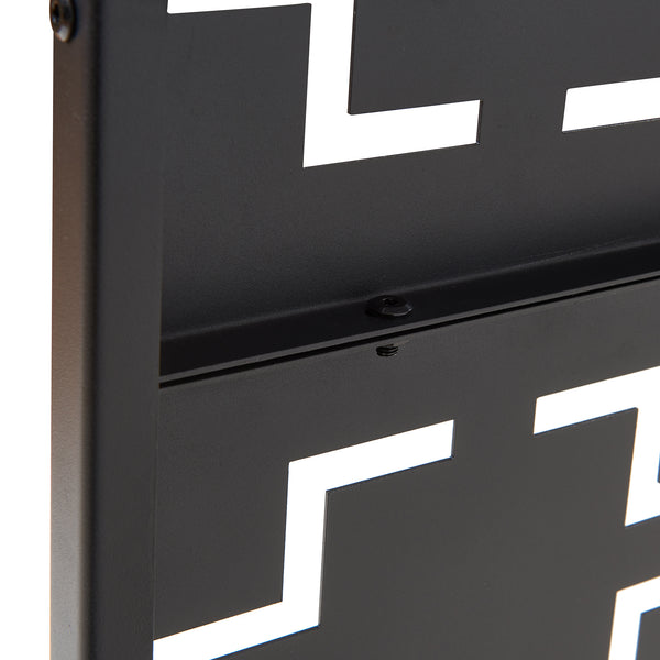 Tabique interior Aaskis acero 200x100x50 cm negro [casa.pro]