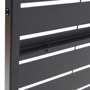 Tabique interior Trolu acero 200x100x50 cm negro [casa.pro]