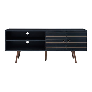 Mueble de televisión Vare 160x40x66 cm Negro [en.casa]