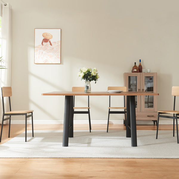 Juego de 2 estructuras de mesa Hullem acero 72x70x10 cm negro [en.casa]