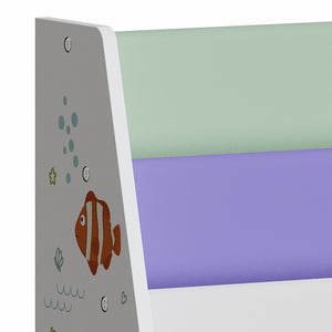 Estantería infantil Hornnes 60x62x28 cm Motivo Aqua Dream [en.casa]