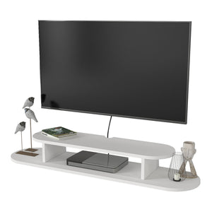 Mueble bajo de TV colgante Targema 120x30x16 cm Blanco [en.casa]