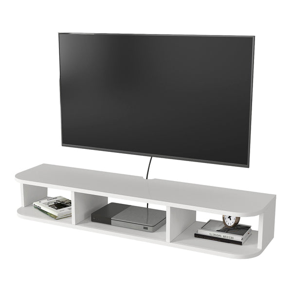 Mueble bajo de TV colgante Oundsvas 120x30x19 cm Blanco [en.casa]