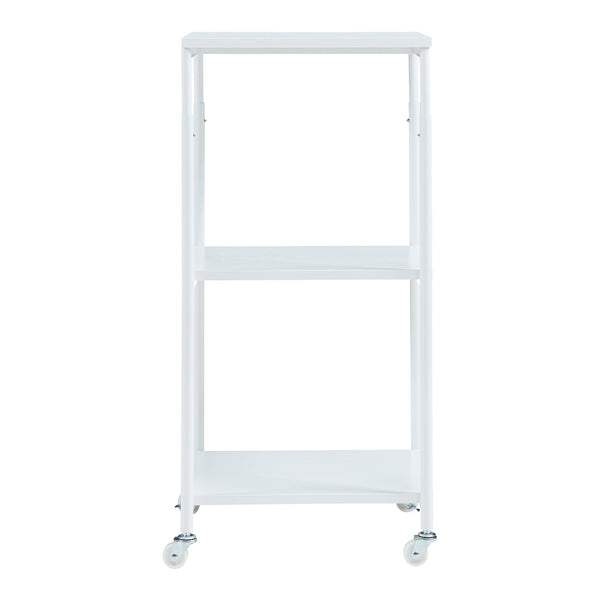 Mesa de impresora con ruedas Janertu 82x39x35 cm Blanco [en.casa]